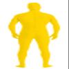 Gaoin Face Open Zentai Spandex Bodysuit (Small, Yellow) view 3