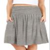 Grey Skirts for Women Reg and Plus Size Skirts a Line Knee Length Skirt Gray Pocket Skirt Heather Grey Skirt (Size X-Small, Heather Grey) view 1