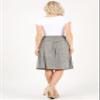 Grey Skirts for Women Reg and Plus Size Skirts a Line Knee Length Skirt Gray Pocket Skirt Heather Grey Skirt (Size X-Small, Heather Grey) view 3