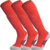 APTESOL Youth Soccer Socks Boys Girls Women Knee High Team Sport Cushion Sock Kids Long Tube Cotton Athletic Compression Socks (3-Pair Red,Small) view 1
