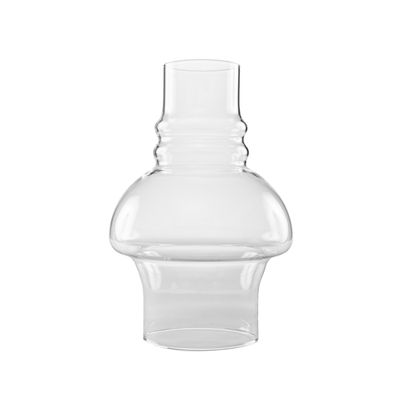 Light of Mine: 3" x 7" Hooded Oil Lamp Replacement Chimney Clear Smooth-Top Borosilicate Glass Chimney for Antique & Vintage Lamps (3" x 7", Hooded)