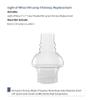 Light of Mine: 3" x 7" Hooded Oil Lamp Replacement Chimney Clear Smooth-Top Borosilicate Glass Chimney for Antique & Vintage Lamps (3" x 7", Hooded) view 3