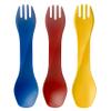 humangear GoBites Uno 3-Pack | Travel & Camping Utensils | Portable & Convertible Dining Ware | Multi-Functional Spork | Blue/Red/Yellow, Uno (Bulk) 3-Pack view 1