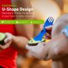 humangear GoBites Uno 3-Pack | Travel & Camping Utensils | Portable & Convertible Dining Ware | Multi-Functional Spork | Blue/Red/Yellow, Uno (Bulk) 3-Pack view 3