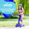 Hurtle 3 Wheeled Scooter for Kids - 2-in-1 Sit/Stand Child Toddlers Toy Kick Scooters w/ Flip-out Seat, Adjustable Height, Wide Deck, Flashing Wheel Lights, Great for Outdoor Fun -(Blue) view 3