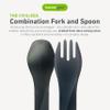humangear GoBites Uno 3-Pack | Travel & Camping Utensils | Portable & Convertible Dining Ware | Multi-Functional Spork | Dark Gray/Light Gray/Black, Uno (Bulk) 3-Pack view 2