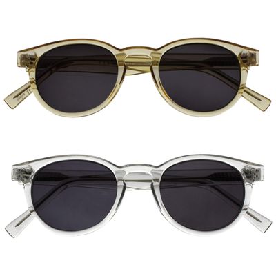 OPULIZE ROX Reading Sunglasses for Women Men,Tinted Lens with UV400 Protection,Scratch Resistant Round frame, Transparent Gold, Shiny Clear +3 (Pack of 2)