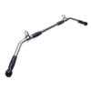 AmStaff Fitness 48" Straight Ez Curl Lat Pull Down Bar with Revolving Double Hook for Dual Pulley Cable Machines, Functional Trainer Multi-Purpose view 1
