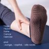 Aprilaugust Yoga Socks with Non Slip Grips & Leopard Strap, Perfect for Pilates, Barre, Ballet, Barefoot training (E_Brown 2pairs, Small) view 3