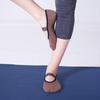 Aprilaugust Yoga Socks with Non Slip Grips & Leopard Strap, Perfect for Pilates, Barre, Ballet, Barefoot training (E_Brown 2pairs, Small) view 4