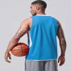 10-Pack Men's Reversible Custom Basketball Jerseys, Plain Mesh Athletic Sleeveless Shirts Blank Team Uniforms Set (Carolina Blue/White) view 4
