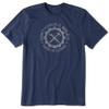 Life is Good Men's Crusher Tee Shirt, Short Sleeve Cotton Graphic T-Shirts, Build It Darkest Blue view 2