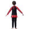 Muslim Swimsuit Girls 3-Piece Full Cover Hijab Burkini Islamic Arabic Modest Swimwear Sunsuit Beachwear Top Pants Cap Costume Black+Red 18-24 Months view 3