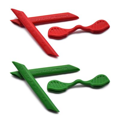 SOODASE Red/Green Replacement Silicone Earsocks Rubber Kit For Oakley Radarlock Path/Pitch/Edge Series Sunglasses