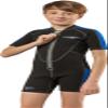Cressi Lido 2 mm Jr Short Sleeves Short Wetsuits, Black/Blue, 3XS view 2