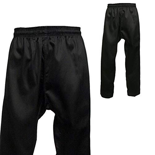 Martial Arts Karate Taekwondo Pants (3, BLACK)