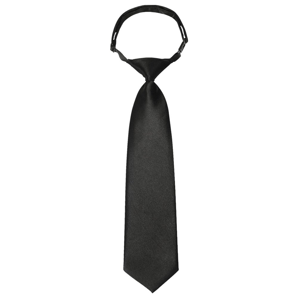 Kajeer Ties for Kids Boys Necktie Adjustable - Woven Little Boys Pre-tied for Kids Formal Wedding Graduation School Uniforms (Black, S (age 6 month - 5 years))