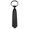 Kajeer Ties for Kids Boys Necktie Adjustable - Woven Little Boys Pre-tied for Kids Formal Wedding Graduation School Uniforms (Black, S (age 6 month - 5 years)) view 1