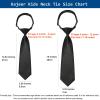 Kajeer Ties for Kids Boys Necktie Adjustable - Woven Little Boys Pre-tied for Kids Formal Wedding Graduation School Uniforms (Black, S (age 6 month - 5 years)) view 2