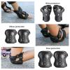 Kids/Youth/Adult Knee Pads Elbow Pads with Wrist Guards Protective Gear Set 6 Pack for Roller Skating Skateboard Cycling Skating Bike Scooter Riding Sports view 4