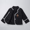 JEATHA Kids Girls Long Sleeves British Style School Uniforms Anime Cosplay Shirt Blazer with Tie Plaid Mini Skirt Set Black 7-8 view 4