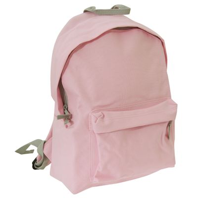 BagBase Junior Fashion Backpack/Rucksack (14 Liters) (Pack of 2) (One Size) (Classic Pink/Light Grey)