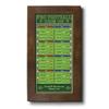 Football Stadiums Bucket List Tracker - Rustic Brown Frame - 13.5 inches x 23.5 inches - Pin Your Football Stadium Visits - Canvas Wall Art view 1