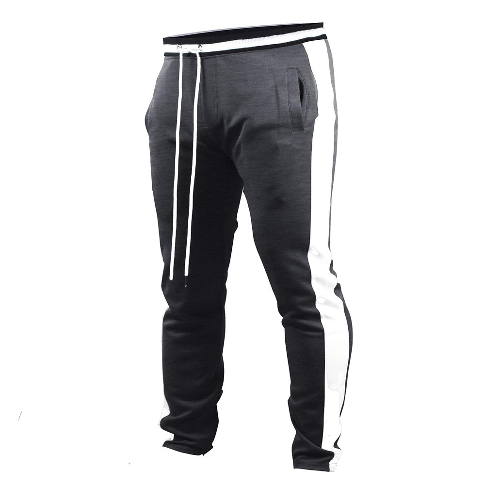 SCREENSHOT Men's Athletic Fitness Slim Fit Workout Track Pants BASIC S41700-Mard Black-Medium