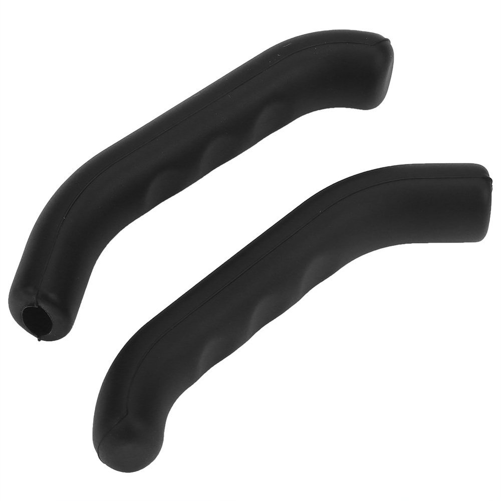 5 Colors Brake Lever Protector Cover, Silicone Grips Anti-Slip Protector Cycling Accessory(Black)