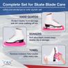 CRS Cross Ice Skate Guards, Soakers and Towel Gift Set. Essential Ice Skating Hard Guard and Soft Skate Blade Cover Accessories for Figure Skating or Hockey (Power Pink, Small) view 2