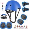 DaCool Kids Bike Helmet Skateboard Knee Pads - Toddler Helmet Adjustable for 3-8 Years Old Girls Boys Child Kids Protective Gear Set for Sport Cycling Bike Roller Skating Scooter, Blue view 1