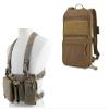 OAREA Tactical Chest Rig Vest + MOLLE Military Backpack for Airsoft Shooting Wargame Paintball view 1