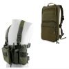 OAREA Tactical Chest Rig Vest + MOLLE Military Backpack for Airsoft Shooting Wargame Paintball view 1