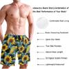 visesunny Abstract Sunflower with Blue Butterfly Print Men's Beach Shorts Summer Swim Trunks Sports Bathing Suits Mesh Lining view 3