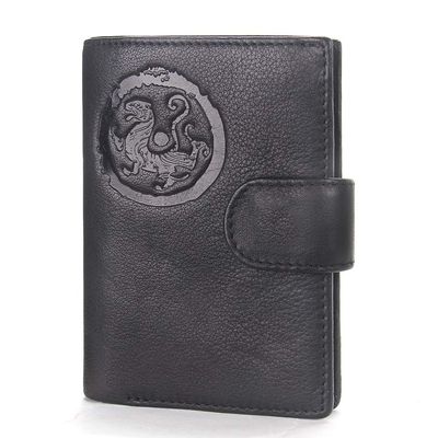2019 New Genuine Leather Travel Wallet Passport Holder Cover (Black)