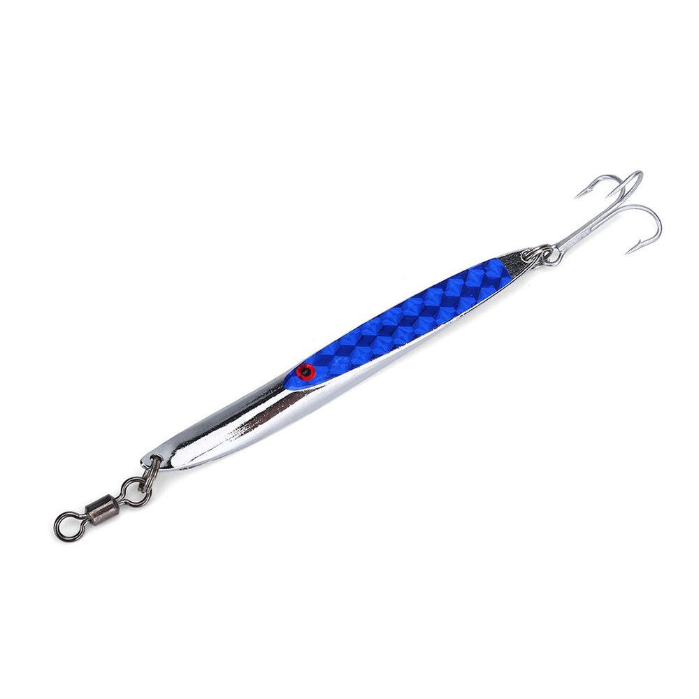 Zetiling Fishing Jigs Lure, Fishing Spoon Dressed Lures Metal Suit Set Kit for Coarse Trout Salmon Bass Minnow Trolling Pike Wobbling Casting in Freshwater and Saltwater(10#)