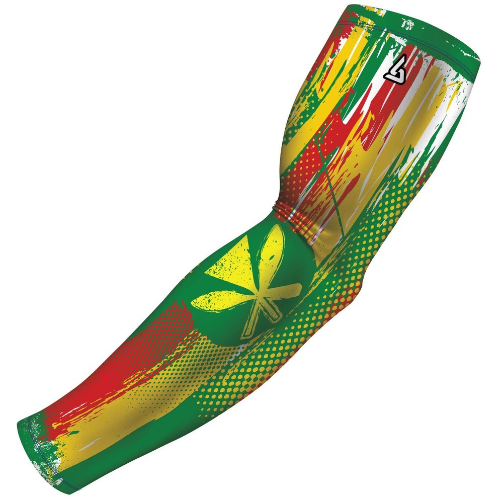 B-Driven Premium Pro-Fit Sports Compression Arm Sleeve (Single) Patriotic Designs Baseball Arm Sleeves - Men Women Youth