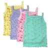 I&S Girl's 4 Pack Soft Cotton Cami Spaghetti Strap Tank Tops Undershirts (0-3 Months, Flower Pastels) view 1