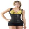 Neo Latex Waist Cincher Trainer Sauna Sports Vest Sweat 3 Hooks Fajas Colombianas Reductoras Chaleco 208B3 X-Large-38 Black view 2
