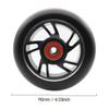 Z-FIRST 2Pcs 110mm Pro Scooter Wheels with ABEC 9 Bearings Fit for MGP/Razor/Lucky Envy/Vokul Pro Scooters Replacement Wheels (Black) view 2