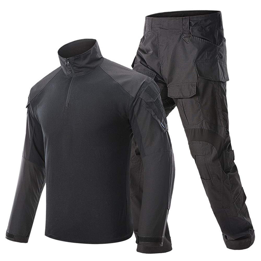 Airsoft Hunting Shooting Sports Battle Uniform BDU Tactical G3 Combat Camouflage Clothing - Black - M