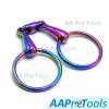 AAProTools Rainbow Multi Color Horse Bit Loose Ring Lozenge Fat Link Stainless Steel Snaffle Equestrian Tack Shows BT-0105 view 2