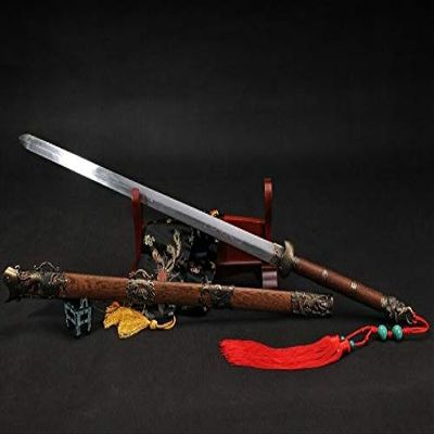 GLW Sword Handmade Tortoise Snake Sable Serpent Exorcise Evil Tai-chi Sword Carbon Steel Sharp Blade