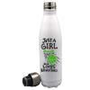 Personalized Sports Balls Just a girl who love Basketball 17 oz Stainless Steel Water Bottle coach player Gift (Green) view 2
