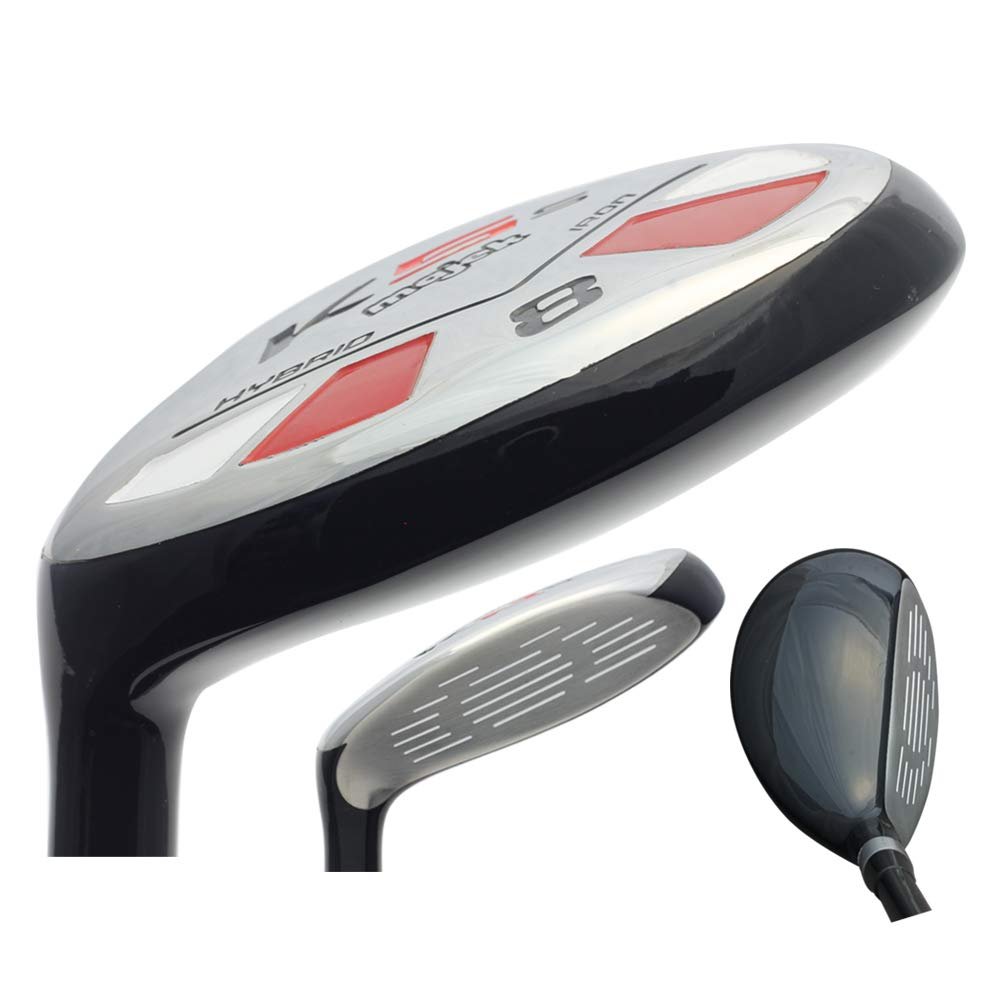 Left Handed Majek Golf Petite Senior Lady (55+ Years) #8 Hybrid New Utility L Lady Flex Club (Petite - 5' to 5'3") with Premium Ladies Arthritic Grip