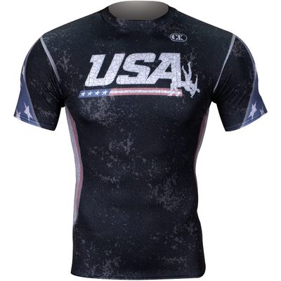Cliff Keen | SBDUUS19 | Limited Edition USA Black Flag Wrestling Compression Shirt (2XL)