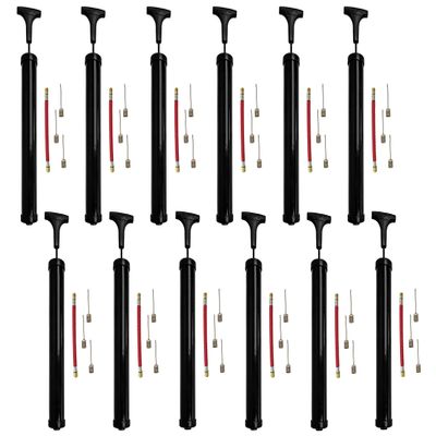 Biggz (12 Pack) Ball Pumps W/Needles - Bulk Wholesale Soccer Balls & Sports