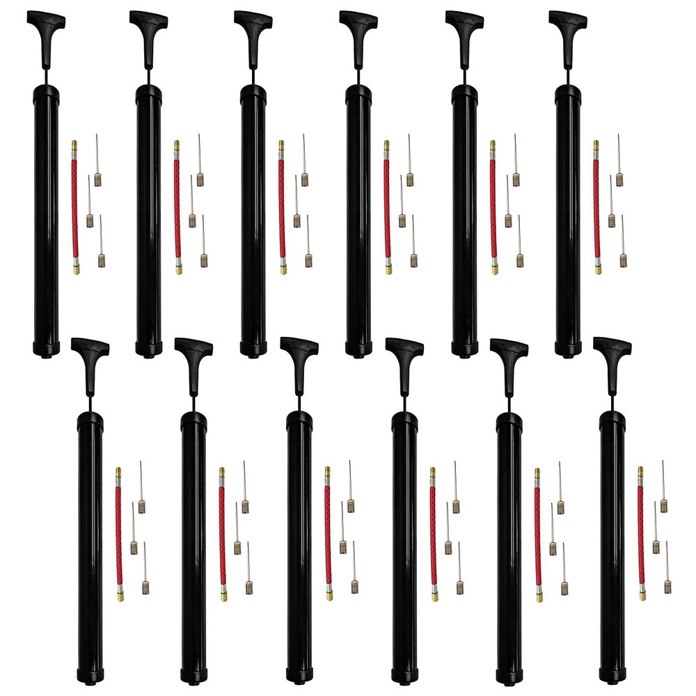 Biggz (12 Pack) Ball Pumps W/Needles - Bulk Wholesale Soccer Balls & Sports