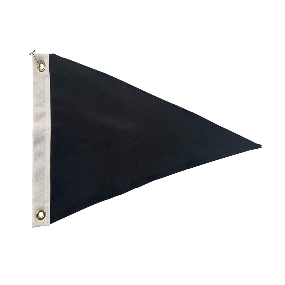 4x6' Blank Black Nylon Pennant Flag - Proudly Made in the USA