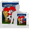 World Cup Switzerland Flags Swiss Banner Wall Art Flag Poles For Outside House Stand Outdoor Decorations Garden Tapestry Yard Signs FIFA Gifts Sports Fan Trophy Soccer Game Football Made In USA view 2